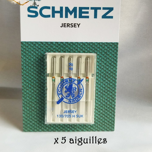 X 5 aiguilles pour machine à coudre schmetz - jersey - 70/10