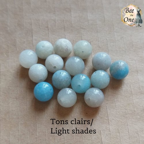 Perle ronde en trolléite naturelle - grade a - 6 mm - tons clairs