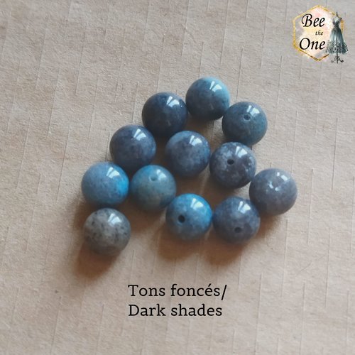 Perle ronde en trolléite naturelle - grade a - 6 mm - tons foncés