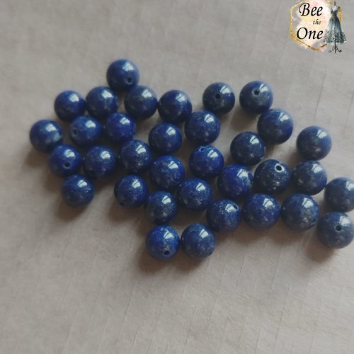 Perle ronde en lapis-lazuli naturel - grade aaa - 6 mm