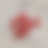 Mini bouton fleur en plastique - 6 mm - rouge