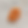 Mini bouton fleur en plastique - 6 mm - orange
