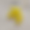 Mini bouton fleur en plastique - 6 mm - jaune