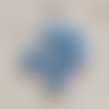 Mini bouton fleur en plastique - 6 mm - bleu