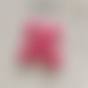 Mini bouton fleur en plastique - 6 mm - rose fuchsia