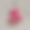 Mini bouton fleur en plastique - 6 mm - rose