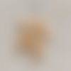 Mini bouton fleur en plastique - 6 mm - beige