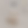 Mini bouton fleur en plastique - 6 mm - blanc