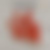 Mini bouton rond en plastique - 9 mm - orange foncé
