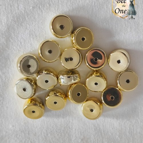 Lot de 3 perles intercalaires séparateur tube incurvé - en acrylique - 11 mm - trou 1,5 mm