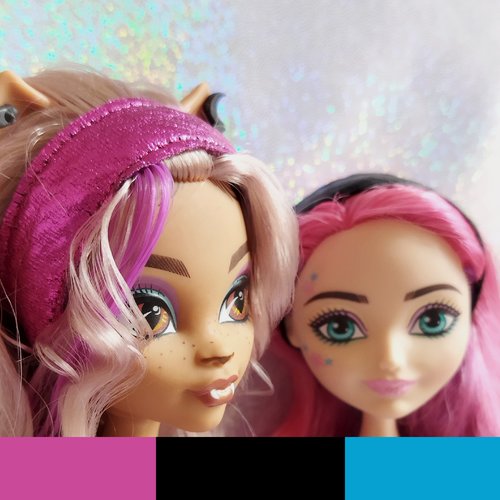 Vêtement bandeau de tête brillant pour poupées monster high (ou ever after high/hairmazing) - 3 coloris - collection glitter party
