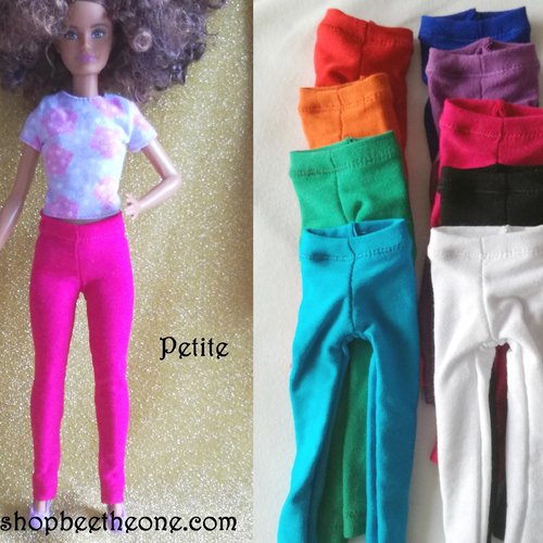 Vêtement pantalon collant leggings long pour poupées barbie - 9 coloris - taille petite - collection basics