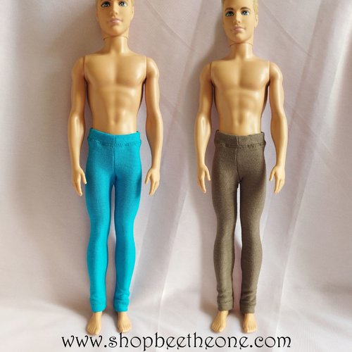 Vêtement pantalon collant leggings long pour poupées ken - 2 couleurs - collection basics