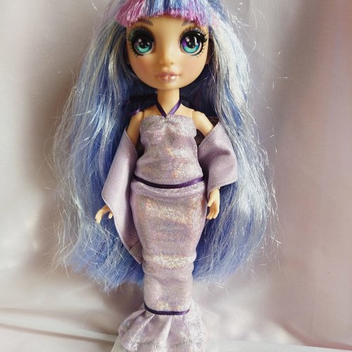 Vêtement robe de soirée fourreau sirène pour poupées rainbow high - collection basics