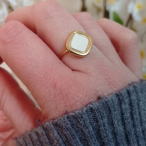 Bague ajustable en acier inoxydable doré et blanc • bagues réglables •  bijoux femme • idée cadeau pour elle