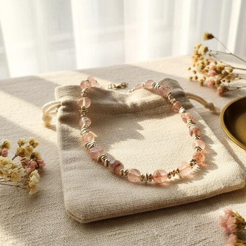 Collier doré femme en acier inoxydable – pierres naturelles brunes, style bohème chic, bijou fait main tendance