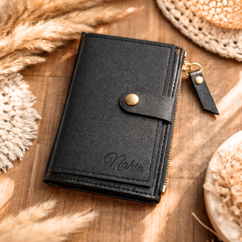 Porte-monnaie personnalisé avec prénom – compact, élégant et pratique