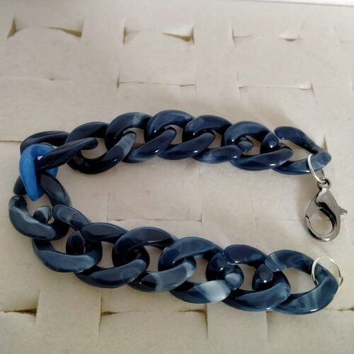 Bracelet gros maillons en acétate -cadeau femme - bracelet grosses mailles acryliques - acrylique-résine