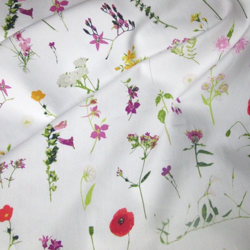 Tissu canvas fleurs splendides - 148x50cm