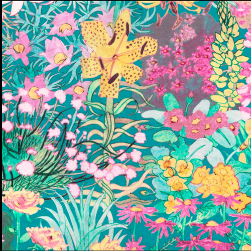 Liberty tana lawn - anna's garden teal - 50x135cm