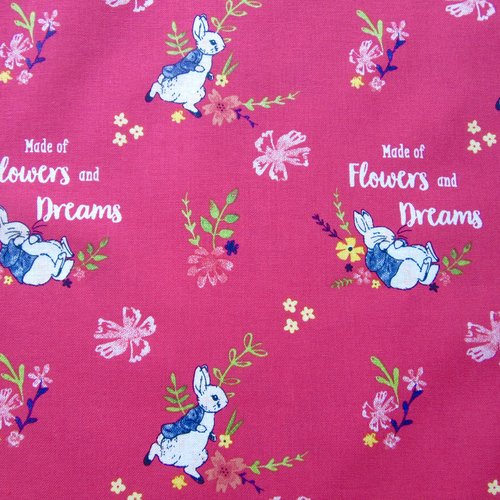 Tissu collection pierre lapin - flowers and dreams - 110x50cm