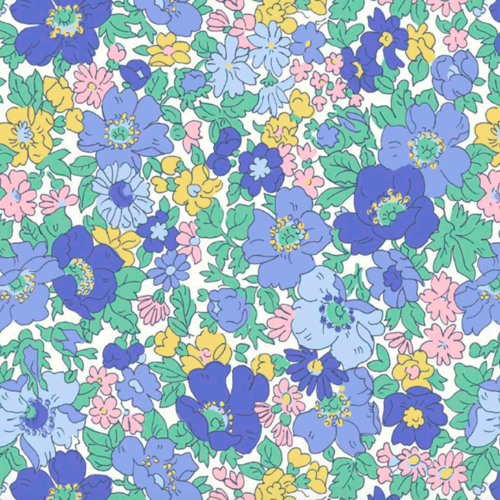 Liberty fabrics, coton de quilting, cosmos flower - 110x50cm