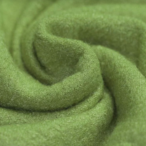 Tissu laine bouillie vert pomme - 140x50cm