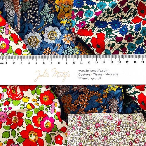 Grands coupons de liberty tana lawn (100g) - idéal pour coudre accessoires, cadeaux