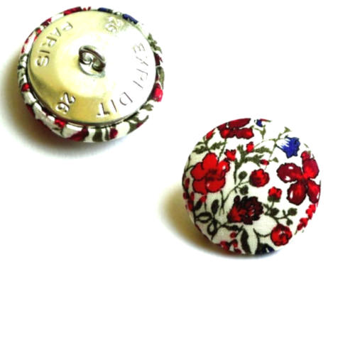 Bouton liberty helena’s meadow rouge vendu à l'unité