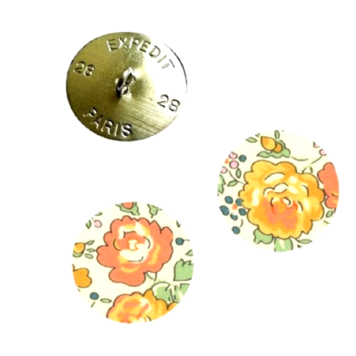 Bouton liberty felicite d1 jaune vendu à l'unité