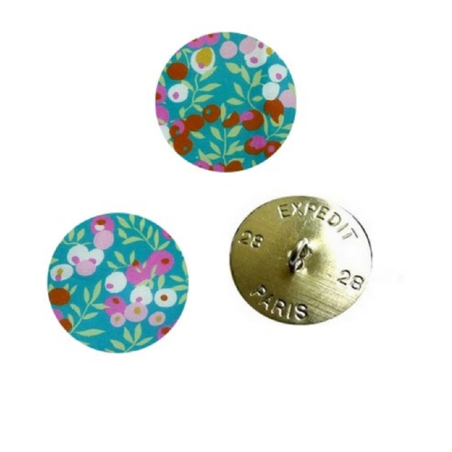 Bouton tissu liberty exclusif wiltshire retro canard vendu à l'unité
