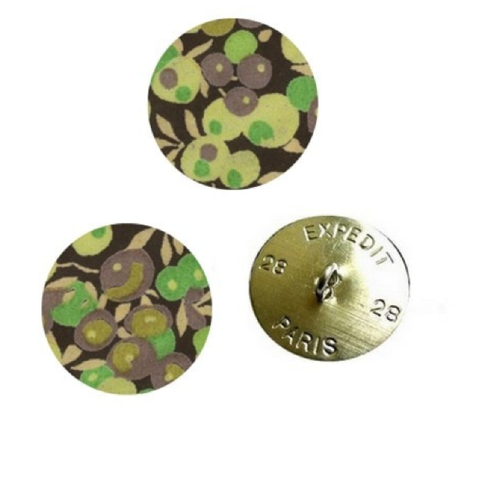 Bouton liberty wiltshire p vert et noir vendu à l'unité