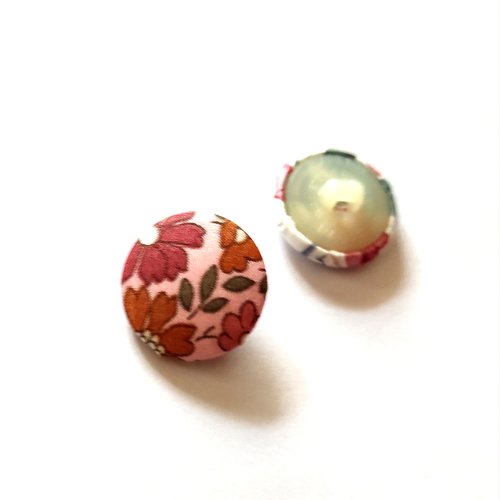 Bouton liberty capel floret rose buvard vendu à l'unité