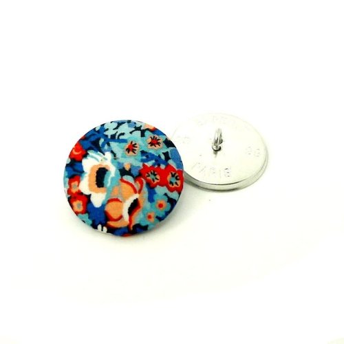 Bouton liberty thorpe hill b orange bleu vendu à l'unité