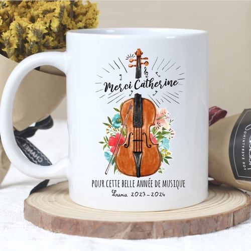 Mug personnalisé "mélodie du violon"