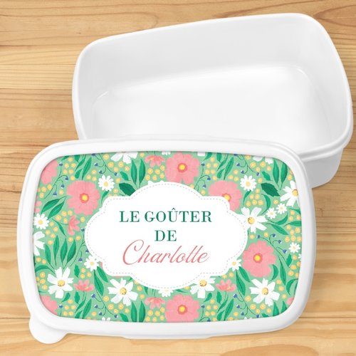 Boîte à goûter personnalisée