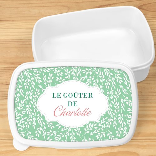 Boîte à goûter personnalisée