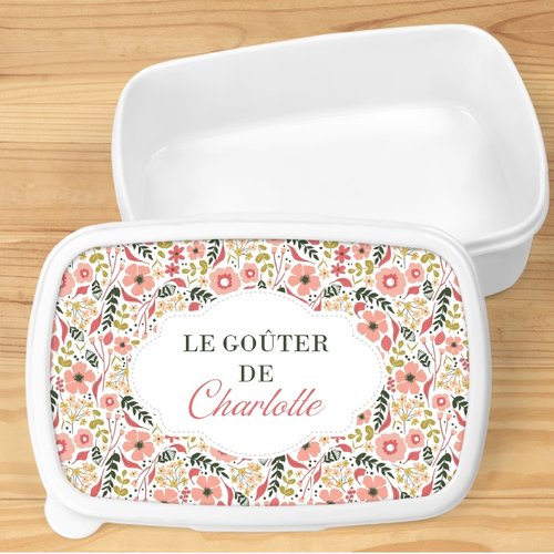 Boîte à goûter personnalisée
