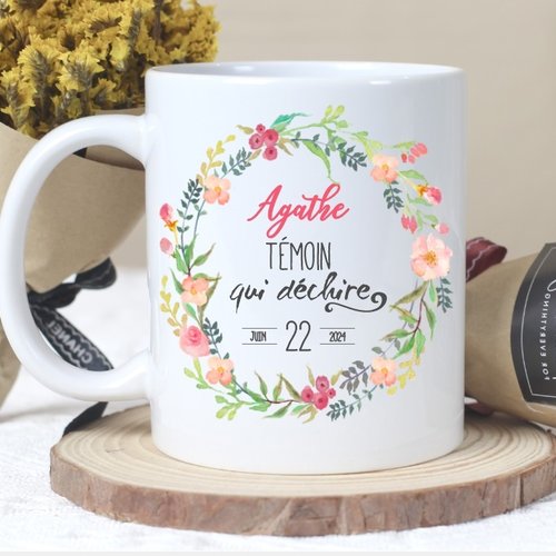 Mug personnalisé "témoin qui déchire"