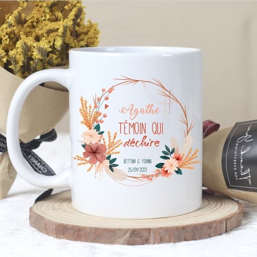 Mug personnalisé "témoin qui déchire"