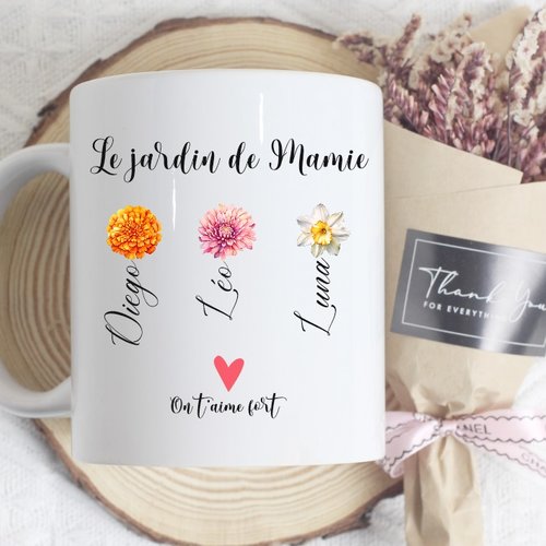 Mug personnalisé "mamie d'amour"