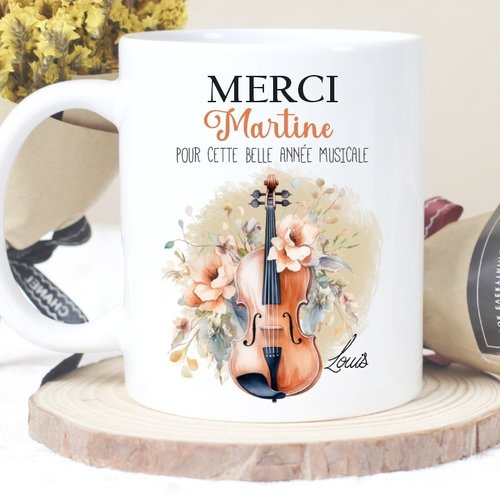 Mug personnalisé pour prof de musique