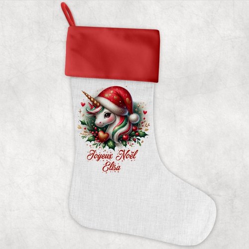 Chaussette de noël personnalisée
