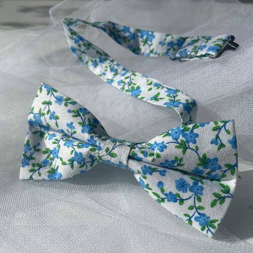 Noeud papillon à fleurs, noeud papillon bleu, tour de cou réglable