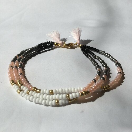 Bracelet multirang, bracelet en perles, bracelet superposable.