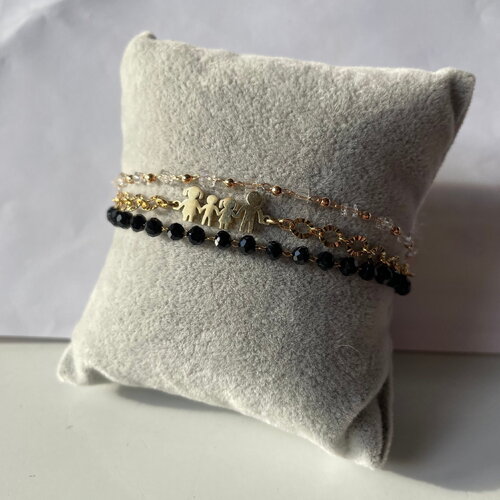 Bracelet multirang, petite famille, bracelet chainettes