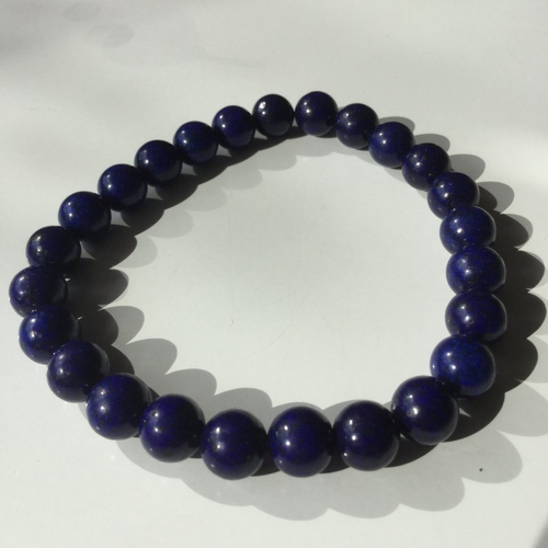 Bracelet en perles pour homme, bracelet perles bleues, pierre de gemme, lapis lazuli