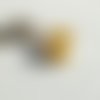 "soleil vénitien" boucles d'oreilles jaune vif perles colonnes verre façon murano perles attaches plaqué or 18 k
