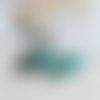 Boucles d'oreilles "soleil turquoise" verre tchèque de bohême bleu vert swarovski bleu clair coupelles attaches plaqué or