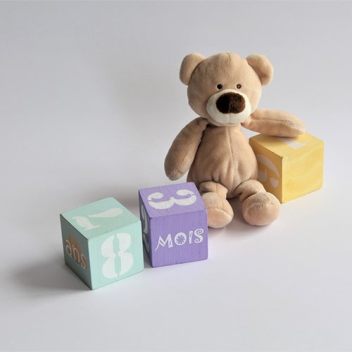 Cubes En Bois Coffret Bebe Decoration Chambre Eveil Bebe Un Grand Marche